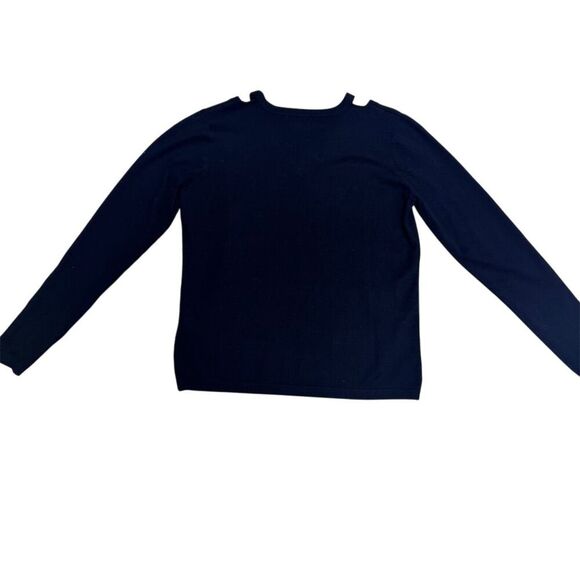 EUC Lety and Me V-Neck Pullover Sweater Medium Black - Picture 2 of 6